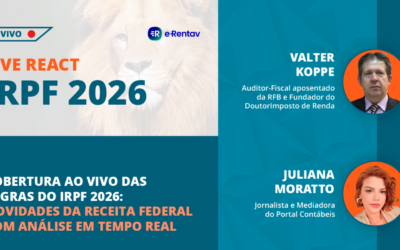 Contábeis faz cobertura ao vivo das regras do IRPF 2026 na próxima segunda (16)